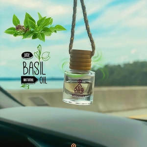 Basil Scent Hanging Car Diffuser | Natural Air Freshener (8ML)