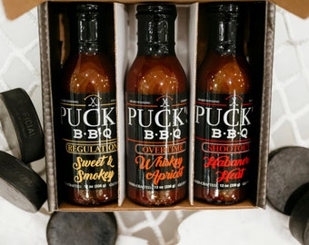 Puck's BBQ Sauce Gift Box - Small Batch BBQ Sauce 3 Flavors