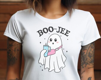 Boo-jee shirt, funny Halloween shirt, White Halloween shirt, boojee shirt, ghost, halloween boojee shirt, boojie shirt, funny boojee shirt