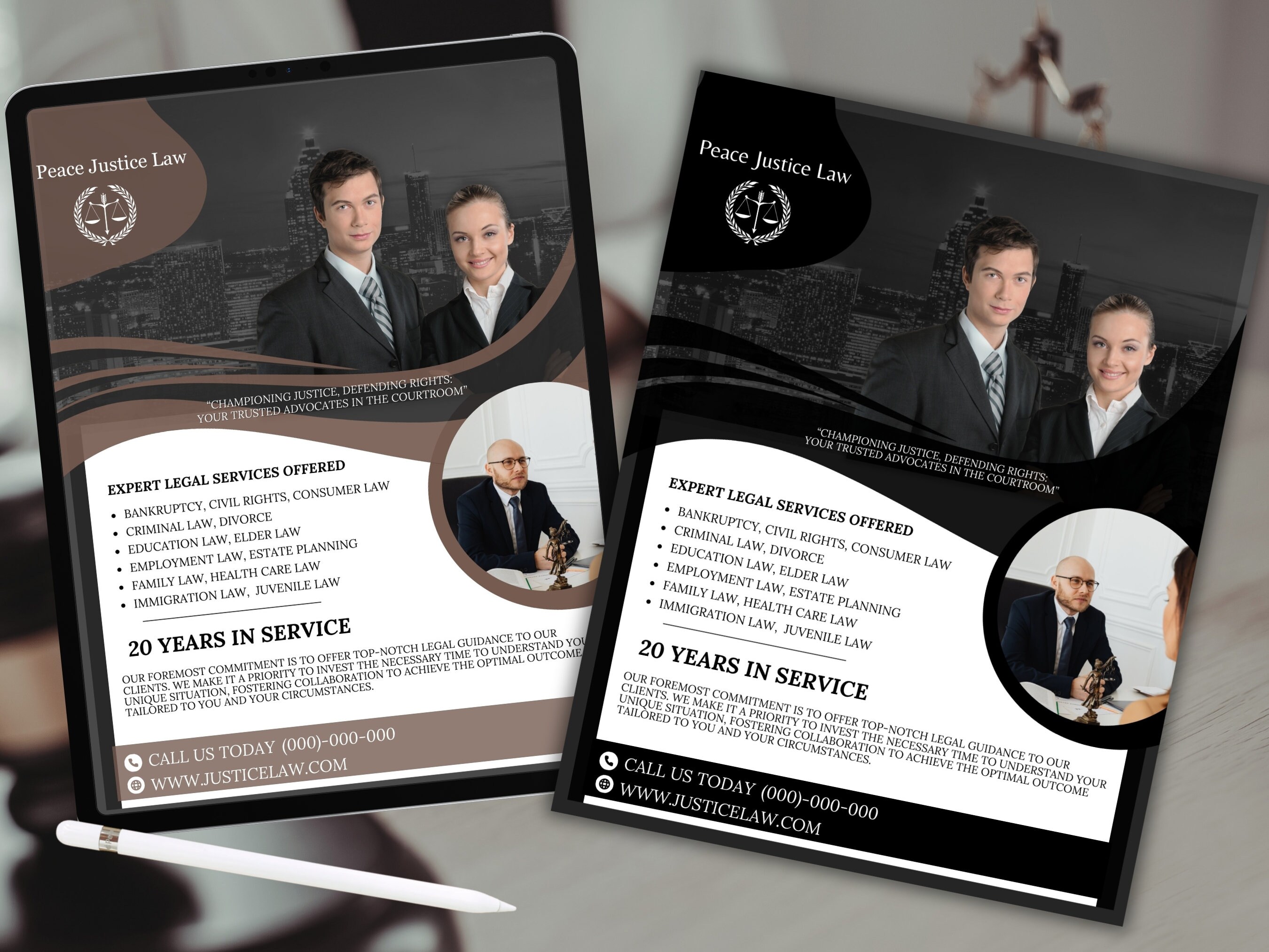 Law Firm Advertising Flyer | Lawyer | Professional Legal Marketing ...