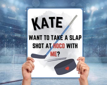 Hockey Homecoming Proposal Sign, High School Poster (Digital Download)