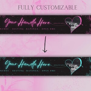 Neon Onlyfans Banner | Editable Template | Canva Template | Tip Menu