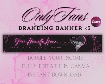 Neon Only Fans-banner | Bewerkbare sjabloon | Canvassjabloon | Menusjablonen tip | Fansly-sjabloon | Modern tipmenu | Digitale download