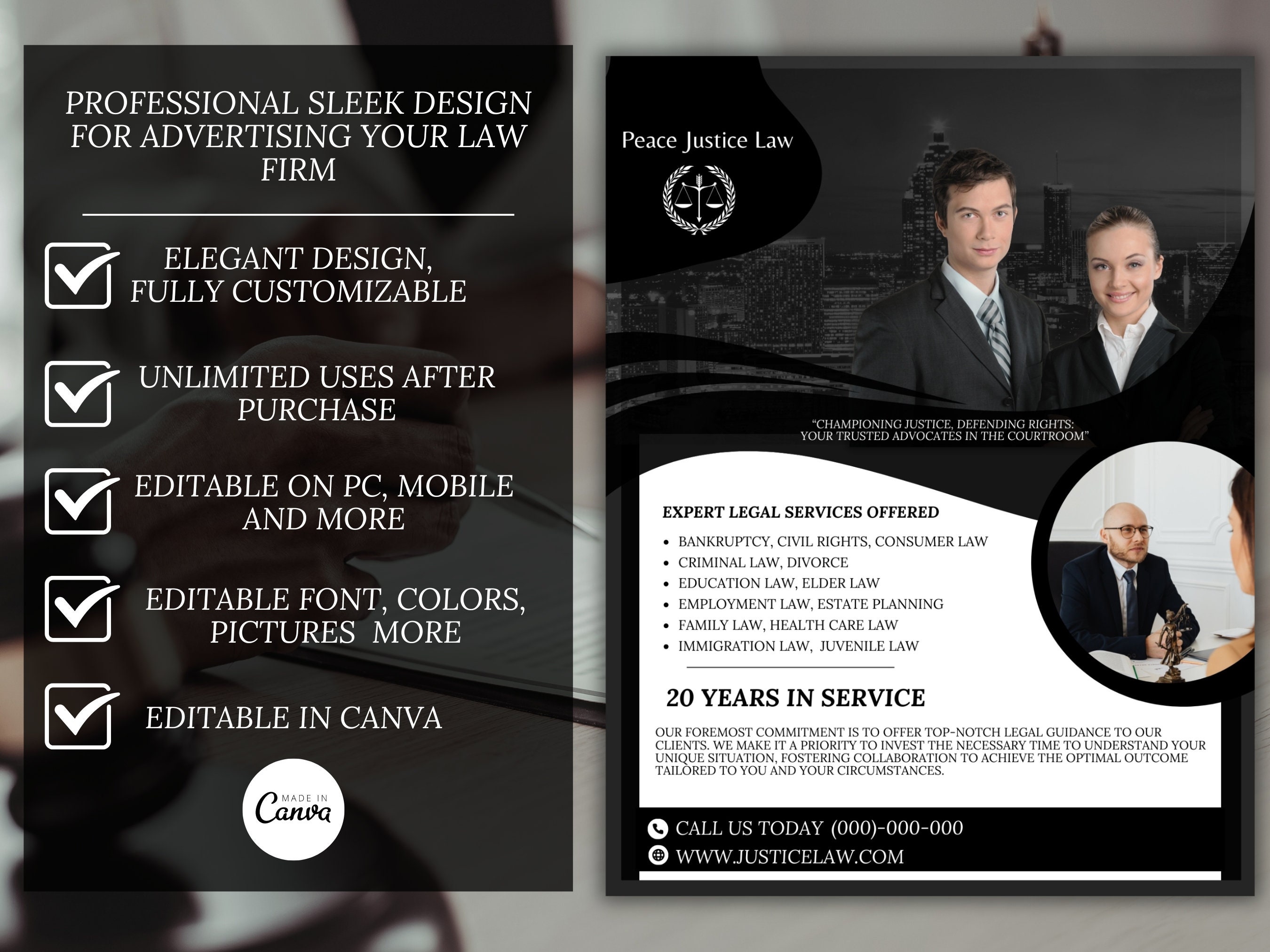 Law Firm Advertising Flyer | Lawyer | Professional Legal Marketing ...