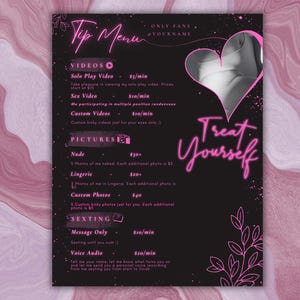 Neon OnlyFans Tip Menu | Editable Template | Canva Template | Tip Menu Templates | Fansly Template | Modern Tip Menu | Digital Download
