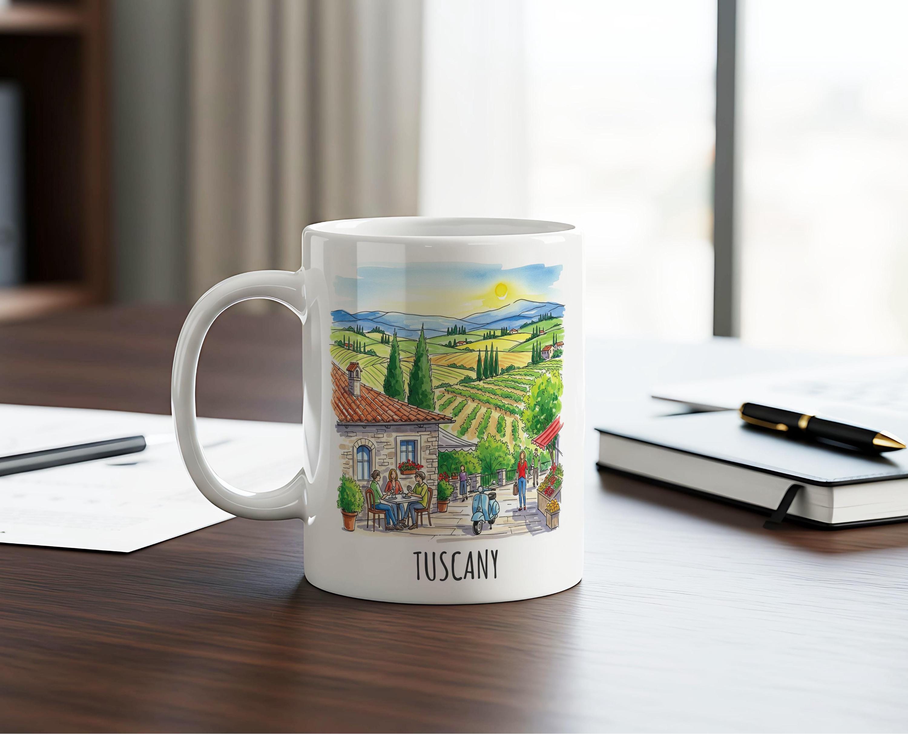 Tuscany Travel Mug | Colorful Sketch Daily Life Scene Coffee Cup | Italy  Souvenir Gift | 11oz Ceramic Inspired Starbucks Mug - Etsy