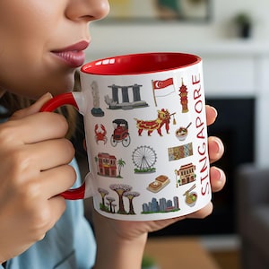 Singapore Mug | Two-Tone Ceramic Travel Mug | 11oz 325ml | Starbucks ‘Been There’ Inspired