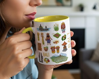 Sri Lanka Mug | Two-tone Ceramic Travel Mug | 11oz 325ml