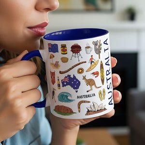 Australia Mug | Two-Tone Ceramic Travel Mug | 11oz 325ml | Starbucks ‘Been There’ Inspired