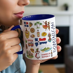 Dominikanische Republik Becher | Zweifarbige Keramik Reisebecher | 11oz 325ml | Starbucks &#39;Been There&#39; inspiriert