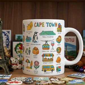 Helsinki Finland Mug | Colorful Ceramic Icons Travel Mug | 11oz