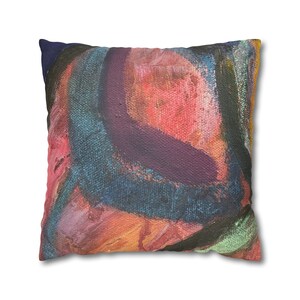 Abstract Art Pillow Cover: &quot;Mood Safari&quot; Colorful Throw Pillowcase