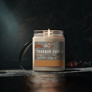 Cinnamon Vanilla Soy Candle | Soy Wax Candles | Fall Candle | Gift for Her | Cinnamon Candle | Eco Friendly | 9 oz Soy Candle