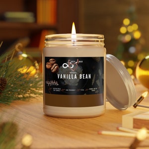 Vanille Soja Kerze | Sojawachskerzen | Herbstkerze | Geschenk für Sie | Herbstdüfte | Vanillekerze | Umweltfreundlich | 9 oz Sojakerze