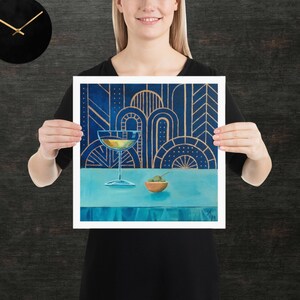 Art Deco Wall Art Painting Print Art Deco Martini Art Cocktail Art Print Art Deco