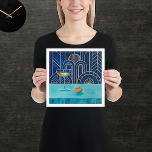 Art Deco Wall Art Painting Print Art Deco Martini Art Cocktail Art Print Art Deco