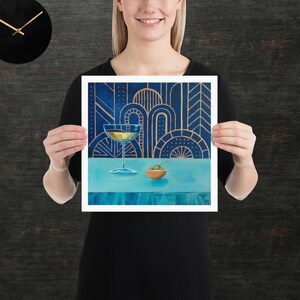 Art Deco Wall Art Painting Print Art Deco Martini Art Cocktail Art Print Art Deco