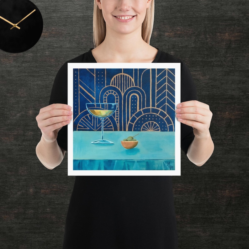 Art Deco Wall Art Painting Print Art Deco Martini Art Cocktail Art Print Art Deco