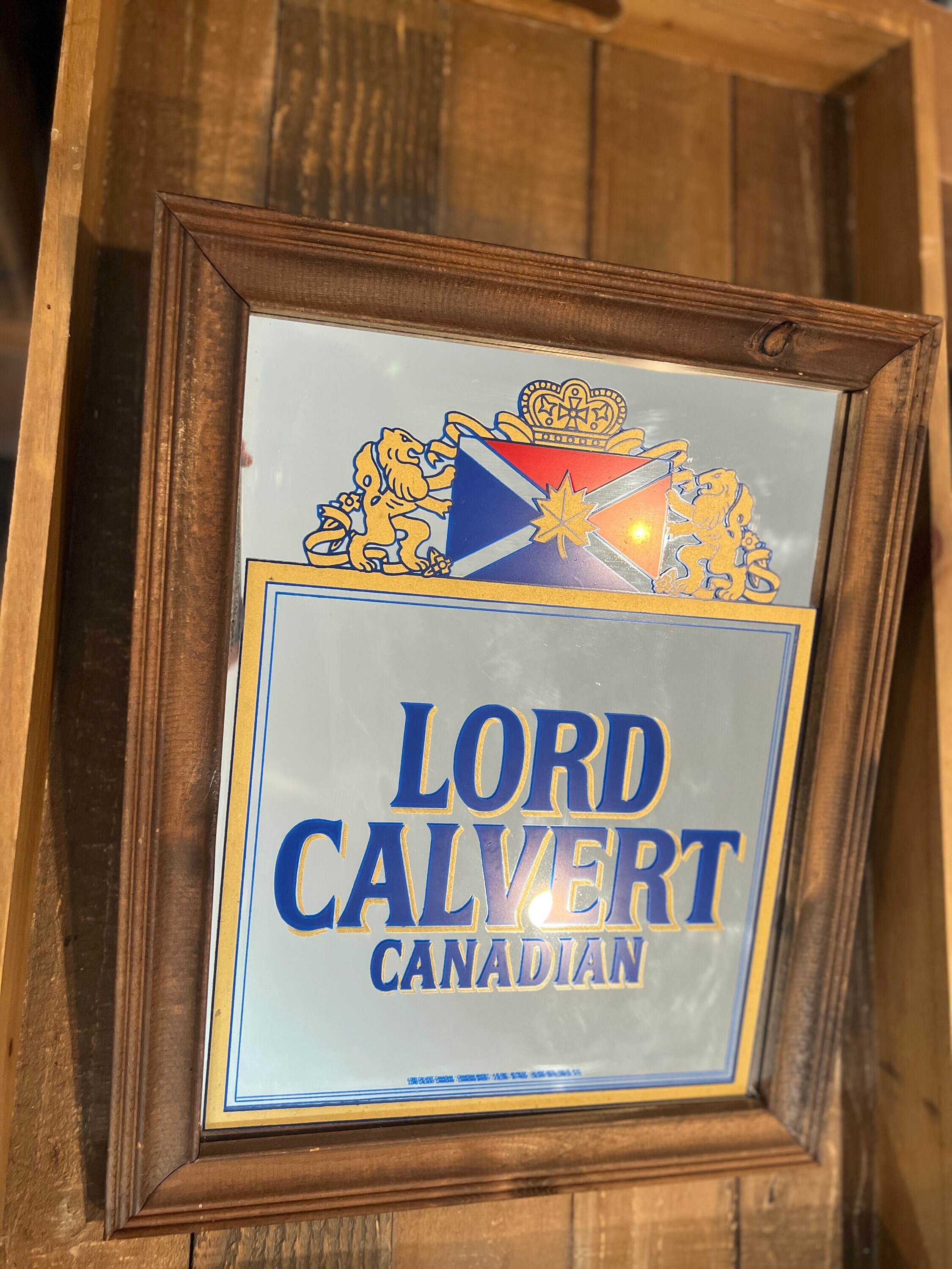 アンティーク パブミラー LORD CALVERT 大 ビンテージ Bar バー