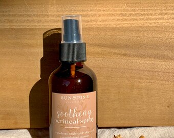 Soothing Perineal Spray | Cooling After Birth Comfort | Postpartum Healing | 4oz glass bottle
