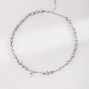 Vintage Pearl Necklace, Silver And Pearl Necklace, Pearl Necklace For Women, Pearl And Bead Necklace, Pearl Pendant Necklace, Pearl Jewelry