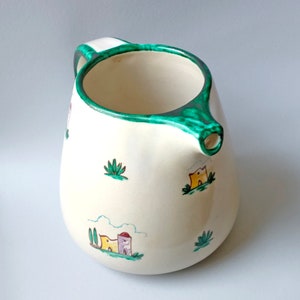 Vintage italienischer Keramikkrug, Wasserkrug, Saft- oder Weinkrug, Blumenvase