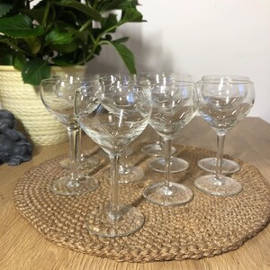 Vintage Liqueur Glasses, Italian Vintage Glasses, Glass Vintage, Set of 10 Italian Glasses