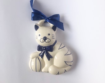 陶器の猫の置物 イタリアの芸術陶器デザイン 動物コレクション