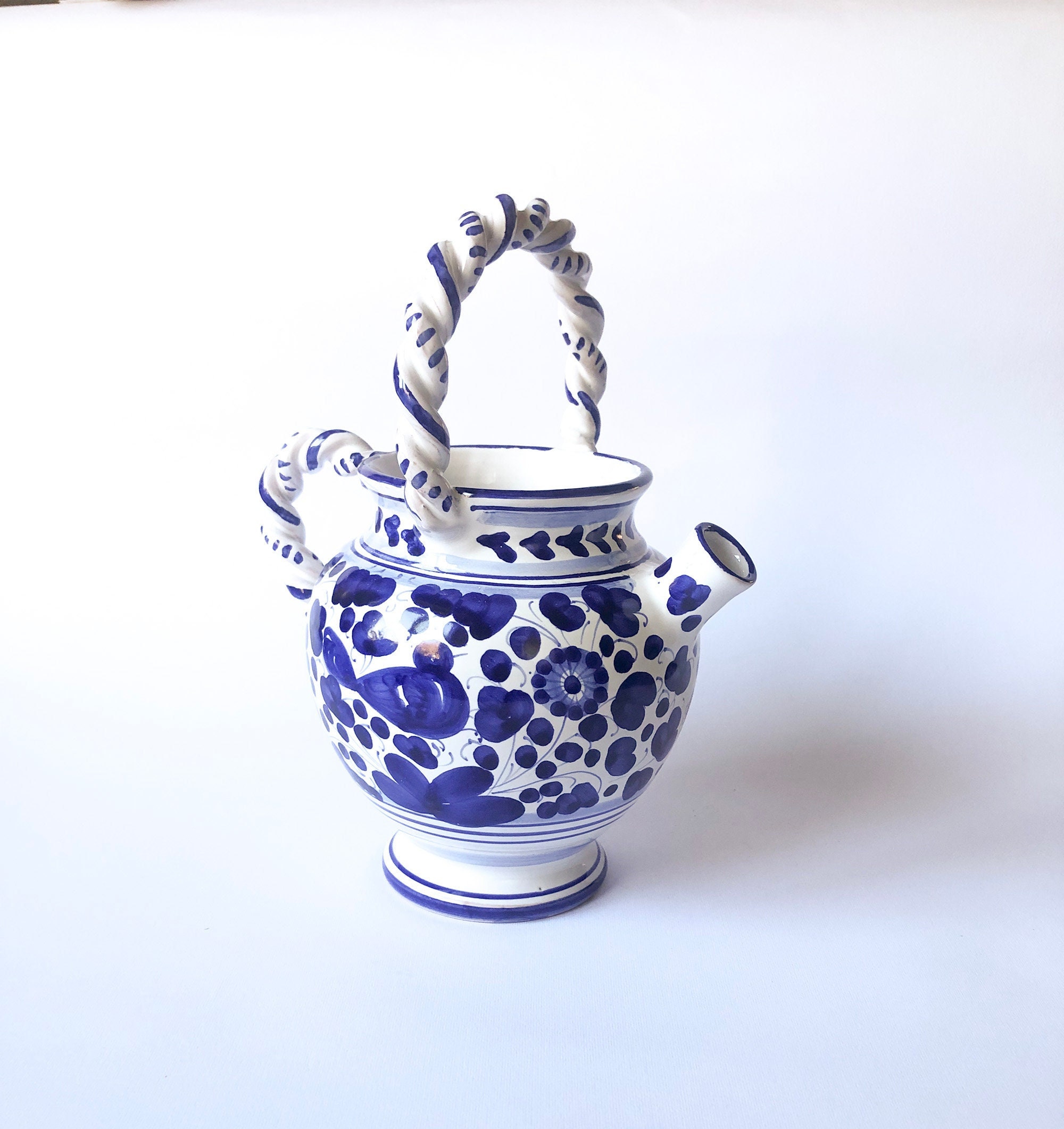 Vintage ceramic decanter, Vintage ceramic pitcher, Vintage ceramic jug, Italian gift vintage, Italian ceramics