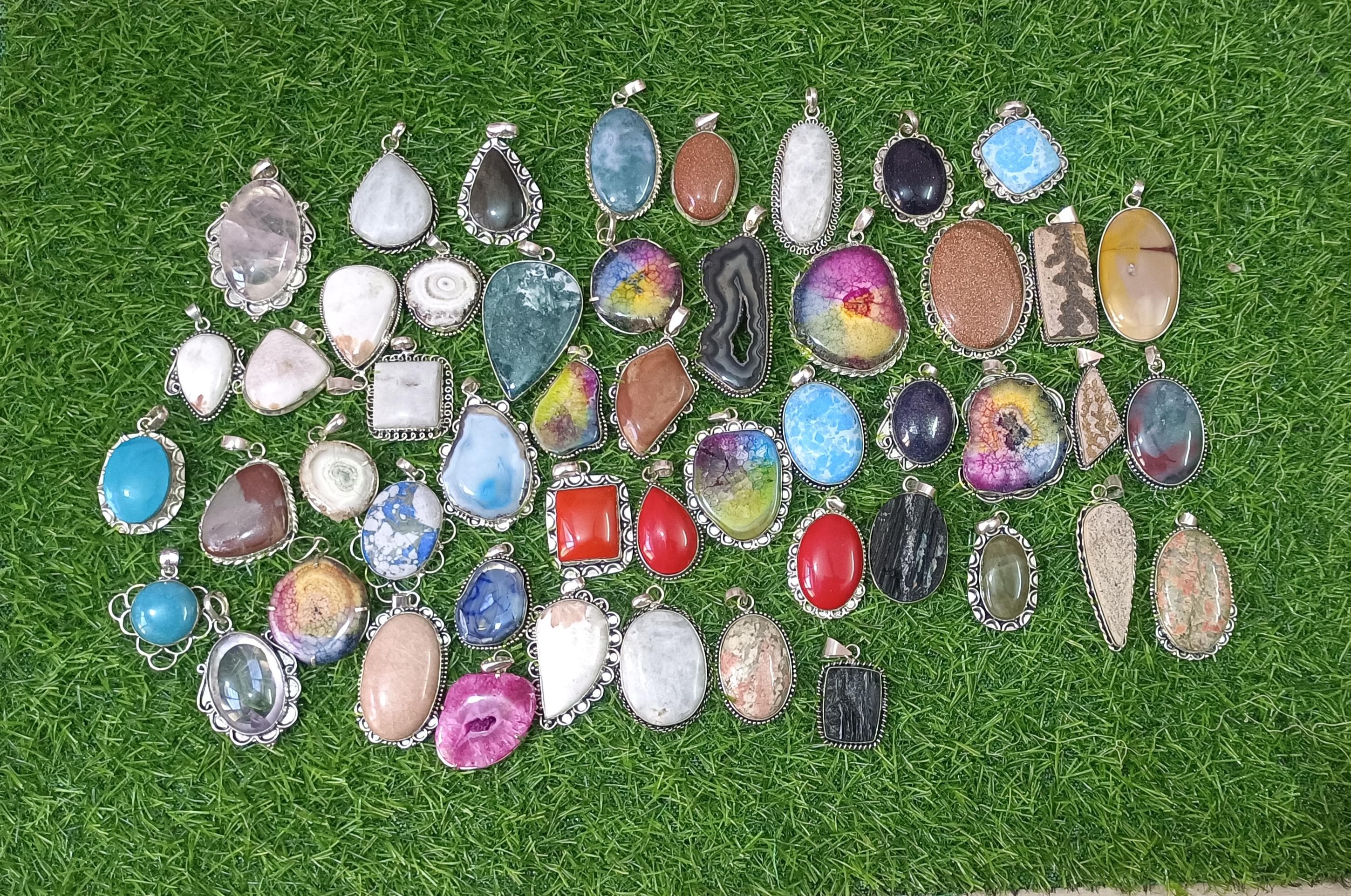 Mystery Pack Pendants, Large Pendant, Natural Gemstone, Wholesale Pendant Lot, Vintage Pendant, Statement Pendat Gift For Her Sold by Piece