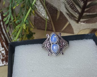 Best Gift For Her / Vintage Rings / 925 silver Plated Rings For Girls / Onyx Ring / chunky Ring / Statment Ring / Gemstone Ring / Jewelry