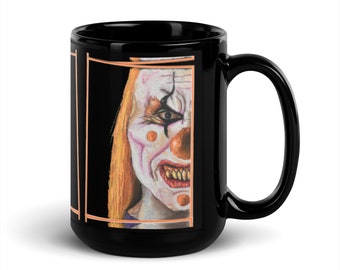 Mr. Creepy on Black Glossy Mug