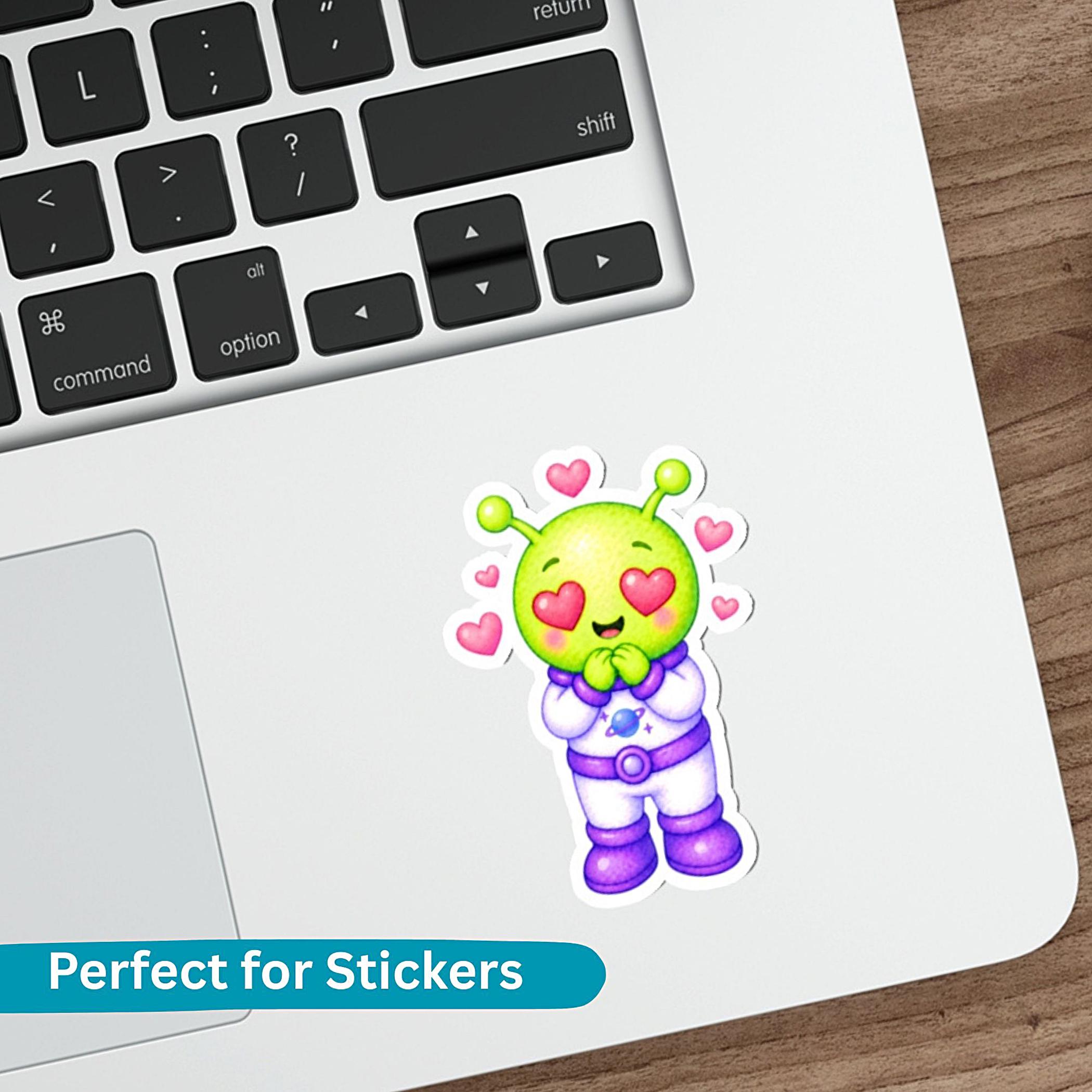 Cute Alien Emoji PNG Clipart, Kawaii Reaction Stickers Bundle, Funny ...