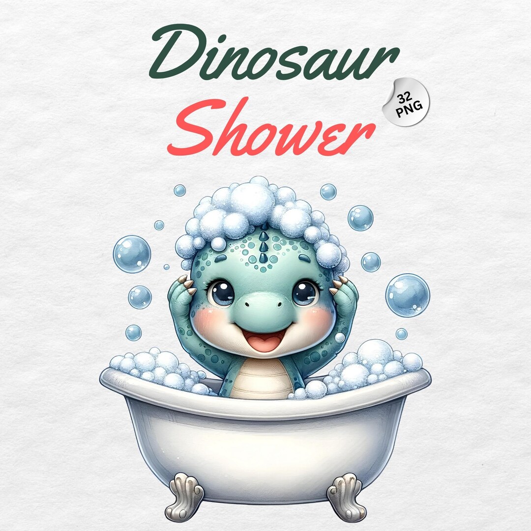 Baby Dinosaur Watercolor Clipart: Nursery Decor PNG (digital Download ...