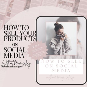 How to Sell your Digital Products On Social Media Guide Ebook Template | Instagram Ebook | PLR Ebook Canva template | DFY Lead Magnet