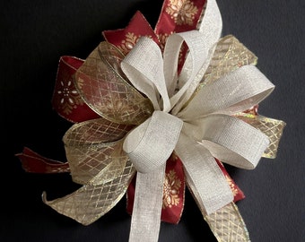 Invierno - Borgoña y lazo dorado