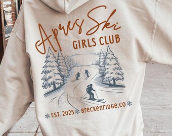 Apres Ski Sweatshirt Apres Ski Girls Club Ski Bachelorette Personalized Shirt Snow Trip Shirt Last Toast On The Slopes Gift for Skiers Crew