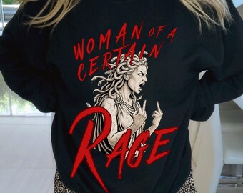 Camiseta feminista radical Camiseta feminista Sudadera feminista Medusa Mujer de cierta furia Las chicas serán chicas Camiseta Medusa Regalos feministas