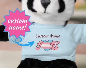 Personalized Trans Pride Plush Custom Trans Plush Trans Lives Matter Protect Trans Kids Protect the Dolls Transgender Queer LGBTQIA+ Gift