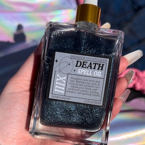 Body & Hair Spell Oil - Death Tarot, Transformation, Letting Go, Renewal Ritual Anointing Oil