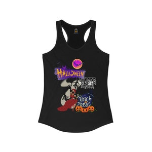 Halloween dancer Tank tops, trick or treat, Halloween gift tank, skeleton Tank top, Funny Halloween tank, Women&#39;s Ideal Racerback Tank