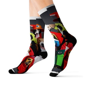 Funny Halloween socks with costumes