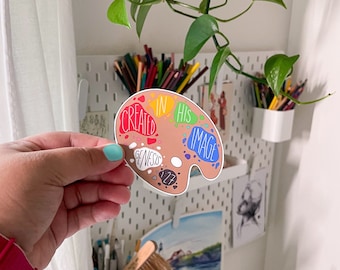 Imago Dei Christian Aufkleber: Genesis Vers, Farbpalette