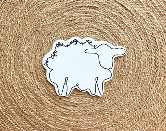 Sheep-Christian Sticker- Laminated