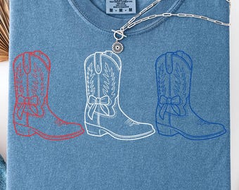 Red white blue cowgirl boots PNG, 4th of July Png, Western 4th of July Png, Fourth Of July Png, America Png, 4th of July Svg
