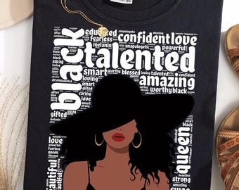 Zwarte vrouw png, Black Girl Magic png, Queen, Boss Lady png, Black Lives Matter, Afro Lady Woman, Black History Month png-shirt