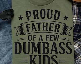 Stolzer Vater ein paar DumBass Kinder Svg Png geschnitten Datei| Vatertagsgeschenk | Lustiger Vater Shirt | Vaterschaft SVG | Bester Vater aller Zeiten Cricut-Svg