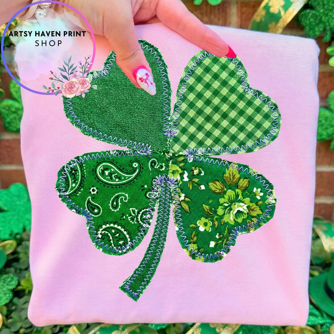 Patchwork Shamrock PNG, St Patricks Day Graphic (digital Download) - Etsy