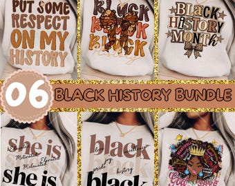 Black History Month png-bundel, Afro-Amerikaanse sublimatieontwerpen (digitale download)