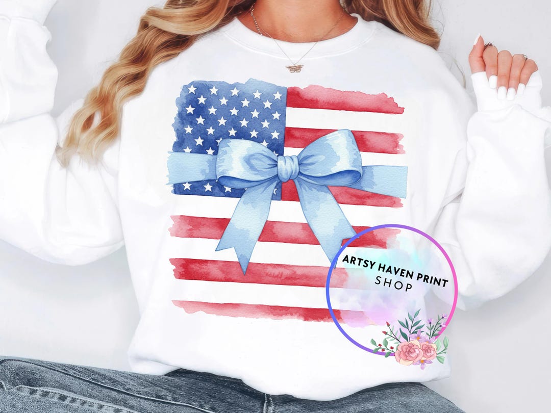 Coquette American Flag Png, Coquette Bow Png, 4th of July Sublimation ...